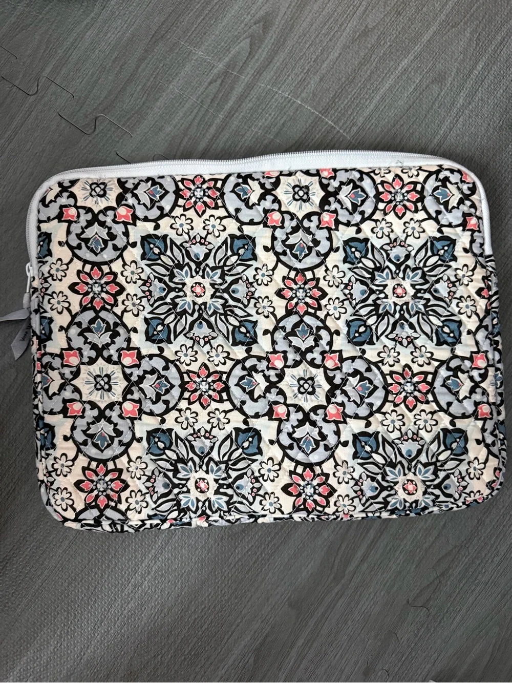 Vera Bradley Quilted Floral Laptop Sleeve in Lisbon Medallion